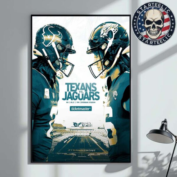 Houston Texans Vs Jacksonville Jaguars Week 3 At EverBank Stadium In Jacksonville Florida On September 21th 2025 NFL Home Decor Poster Canvas