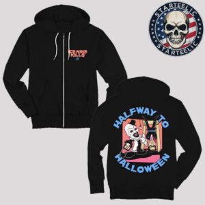 Ice Nine Kills Halfway To Halloween Merch Cut In Half Way To Halloween Unisex Zip Hoodie