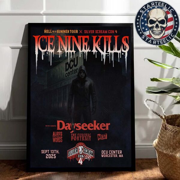 Ice Nine Kills With Dayseeker Hell Of A Summer Tour 2025 X Silver Scream Con 4 At Dcu Center In Worcester MA On September 13th 2025 Home Decor Poster Canvas