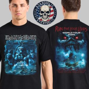 Iron Maiden World Tour 2025 Run For Your Lives Powerslave Mariner 2025 Tour Tee Two Sided Unisex T-Shirt