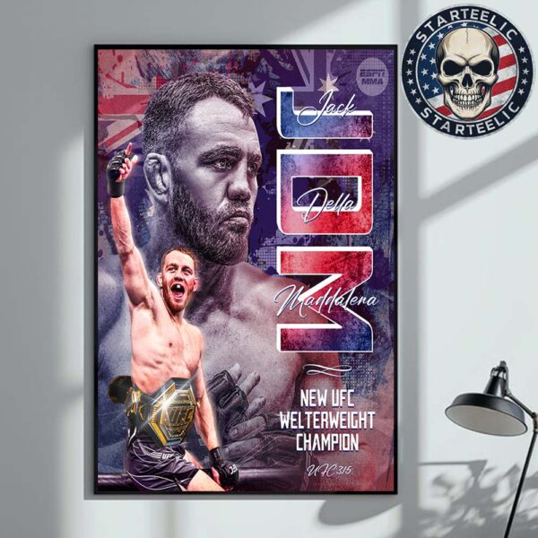Jack Della Maddalena Is The New UFC Welterweight Champion 2025 UFC 315 Home Decor Poster Canvas