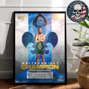 Jack Della Maddalena Is Welterweight Champion Of The World 2025 UFC 315 Home Decor Poster Canvas