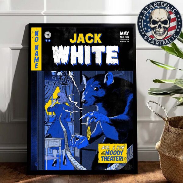 Jack White Event Poster No Name Night 2 ACL Live At The Moody Theater In Austin TX On May 5 2025 Home Decor Poster Canvas