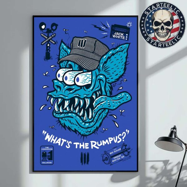 Jack White Tonight Poster Second Show At The Commodore Ballroom In Vancouver BC On May 23th 2025 Home Decor Poster Canvas