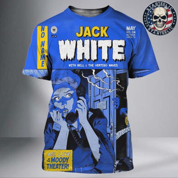 Jack White With Bell And The Vertigo Waves Event Poster No Name ACL Live At The Moody Theater In Austin TX On May 4 2025 All Over Print Shirt