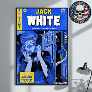 Jack White With Bell And The Vertigo Waves Event Poster No Name ACL Live At The Moody Theater In Austin TX On May 4 2025 Home Decor Poster Canvas