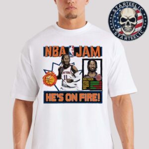 Jalen Brunson New York Knicks Homage NBA Jam Tri-Blend Unisex T-Shirt