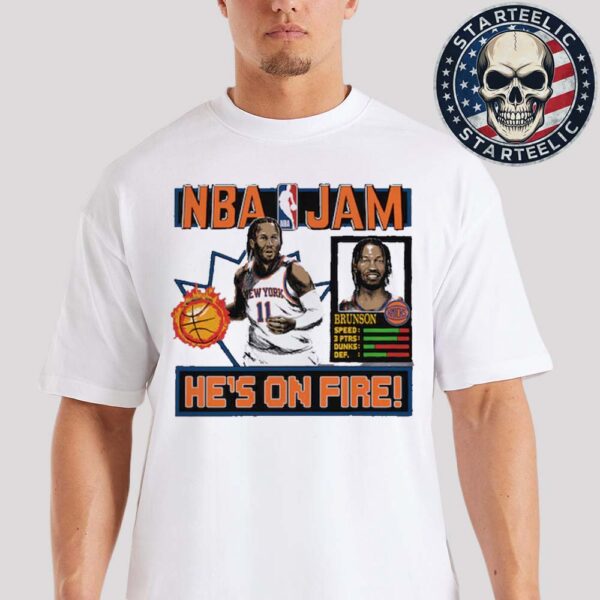 Jalen Brunson New York Knicks Homage NBA Jam Tri-Blend Unisex T-Shirt