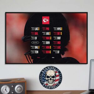 Kansas City Chiefs Matchup Game On 2025 NFL Schedule Home Decor Poster Canvas