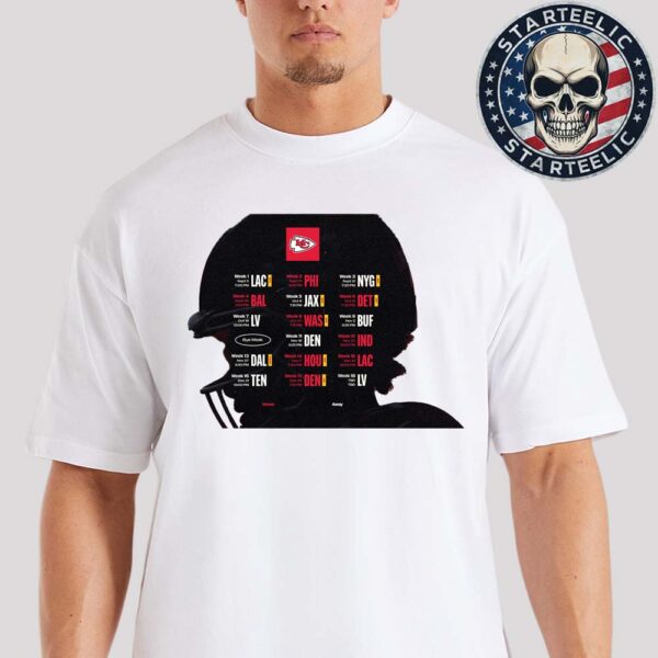 Kansas City Chiefs Matchup Game On 2025 NFL Schedule Unisex T-Shirt