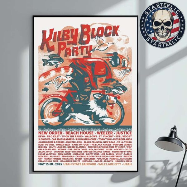 Kilby Block Party 2025 Event Poster At Utah State Fairpark In Salt Lake City Utah On May 15-18 2025 Home Decor Poster Canvas