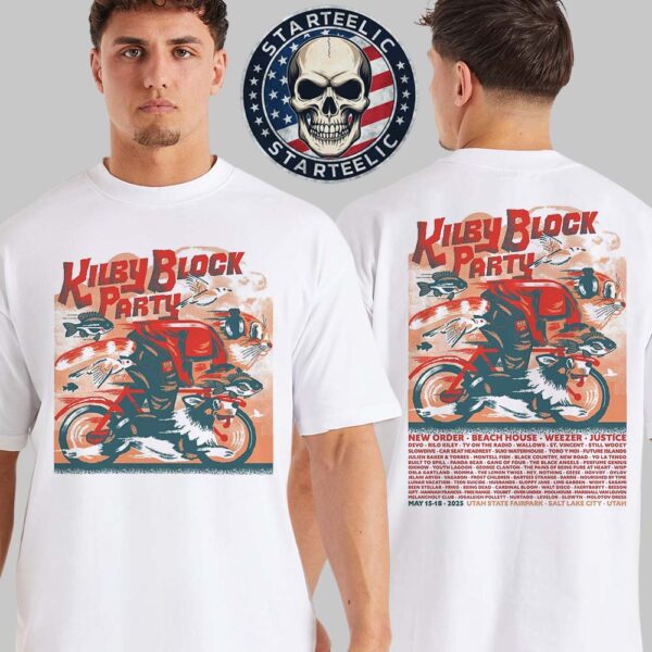 Kilby Block Party 2025 Event Poster At Utah State Fairpark In Salt Lake City Utah On May 15-18 2025 Two Sided Unisex T-Shirt
