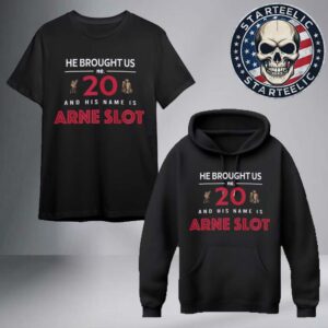 Liverpool FC Arne Slot Graphic Tee Premier League Champions 2025 Unisex T-Shirt Hoodie