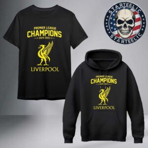 Liverpool FC Premier League Champions 2024 2025 Unisex T-Shirt Hoodie