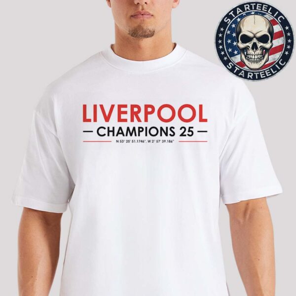 Liverpool FC Premier League Champions 2025 Celebrationary Unisex T-Shirt