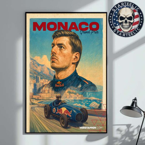Max Verstappen Grand Prix Formula 1 F1 At Monte Carlo In Monaco GP 2025 Home Decor Poster Canvas