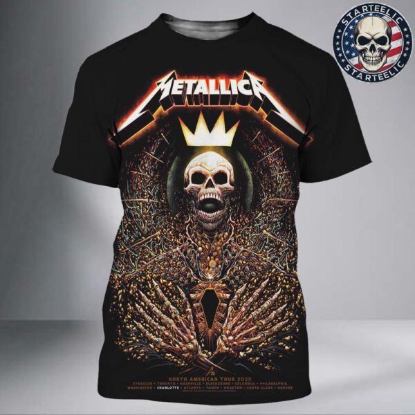 Metallica M72 Charlotte 2025 Pop Up Event Poster At Bank of America Stadium In Charlotte North Carolina On May 31 2025 North American Tour 2025 All Over Print Shirt