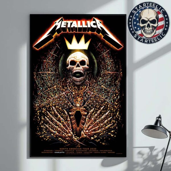 Metallica M72 Charlotte 2025 Pop Up Event Poster At Bank of America Stadium In Charlotte North Carolina On May 31 2025 North American Tour 2025 Home Decor Poster Canvas