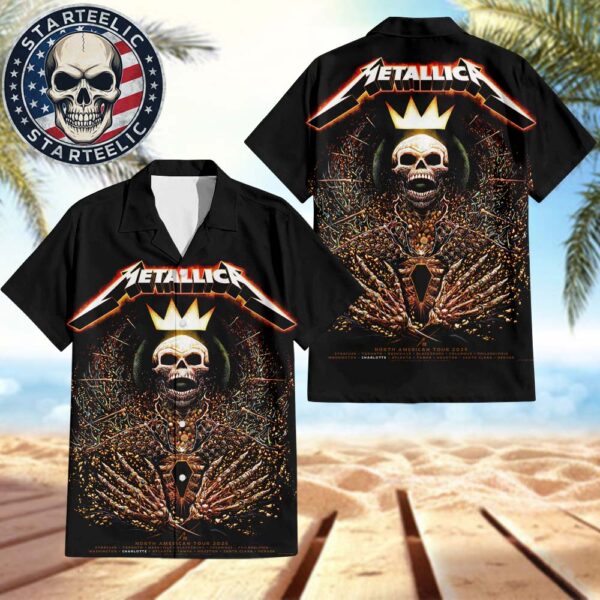 Metallica M72 Charlotte 2025 Pop Up Event Poster At Bank of America Stadium In Charlotte North Carolina On May 31 2025 North American Tour 2025 Summer Hawaiian Shirt