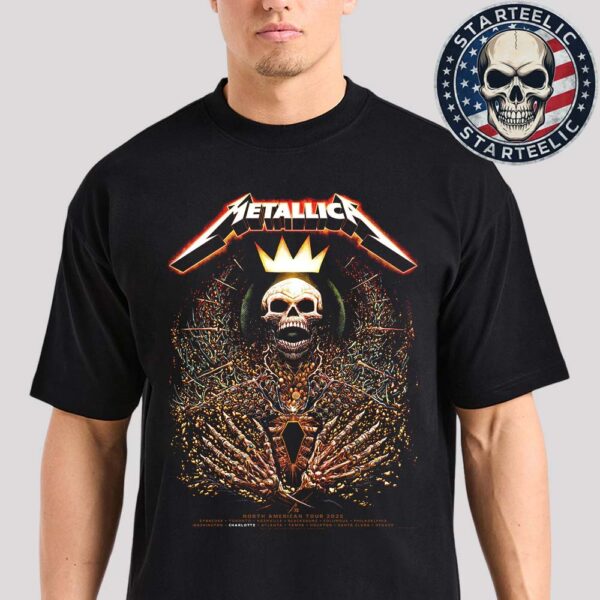 Metallica M72 Charlotte 2025 Pop Up Event Poster At Bank of America Stadium In Charlotte North Carolina On May 31 2025 North American Tour 2025 Unisex T-Shirt