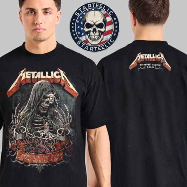 Metallica M72 Landover 2025 Merch Tee For Landover Maryland At Northwest Stadium On May 28th 2025 Two Sided Unisex T-Shirt