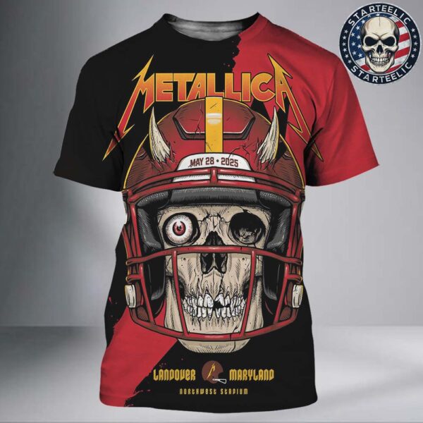 Metallica M72 Landover 2025 Pop Up Poster In Landover Maryland At Northwest Stadium On May 28th 2025 All Over Print Shirt