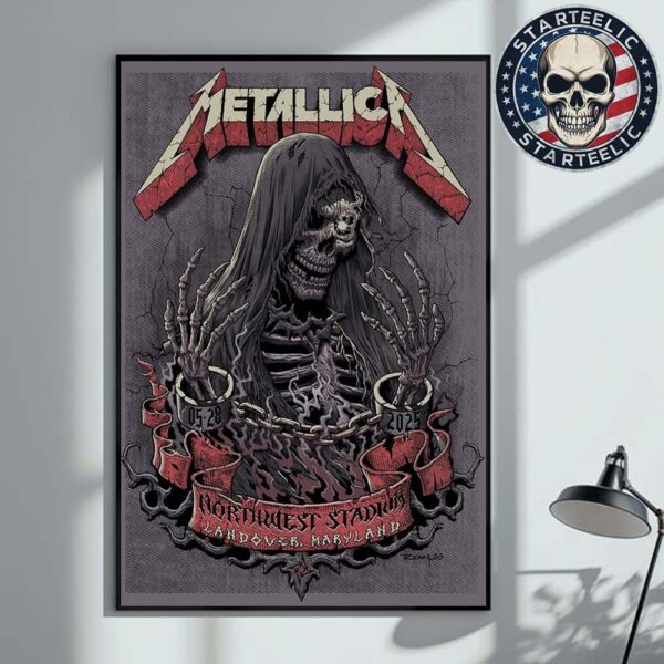Metallica M72 Landover 2025 Tonight Poster For Landover Maryland At Northwest Stadium On May 28th 2025 Home Decor Poster Canvas