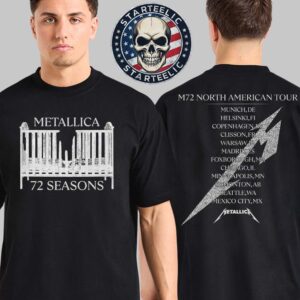 Metallica M72 North American Tour 2025 Limited Tee 72 Seasons Locations List Two Sides Unisex T-Shirt