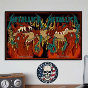 Metallica M72 Philly 2025 Night 1 And 2 Event Poster For Philadelphia Pennsylvania At Lincoln Financial Field On May 23th And 25th 2025 Home Decor Poster Canvas