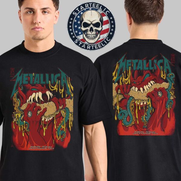 Metallica M72 Philly 2025 Night 1 And 2 Event Poster For Philadelphia Pennsylvania At Lincoln Financial Field On May 23th And 25th 2025 Two Sided Unisex T-Shirt