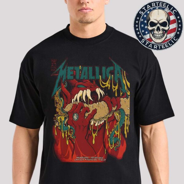 Metallica M72 Philly 2025 Night 1 Event Poster For Philadelphia Pennsylvania At Lincoln Financial Field On May 23th 2025 Unisex T-Shirt
