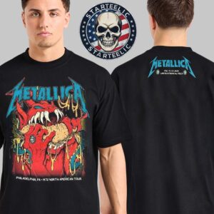 Metallica M72 Philly 2025 Night 1 Merch Tee For Philadelphia Pennsylvania At Lincoln Financial Field On May 23th 2025 M72 North American 2025 Two Sided Unisex T-Shirt