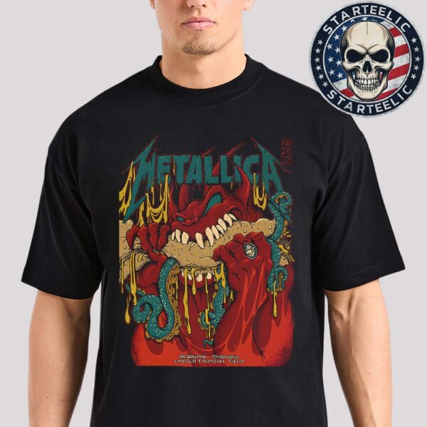 Metallica M72 Philly 2025 Night 2 Tonight Poster For Philadelphia Pennsylvania At Lincoln Financial Field On May 25th 2025 Unisex T-Shirt