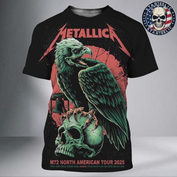 Metallica M72 Philly North American Tour 2025 Pop Up Event Poster In Philadelphia PA 2025 All Over Print Shirt