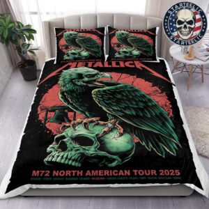 Metallica M72 Philly Pop-Up Shop Poster For Philadelphia At Lincoln Financial Field In Pennsylvania On May 23 25 2025 Art By Brandon Heart North America Tour 2025 Bedding Set