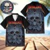 Metallica M72 Virginia Tech 2025 Tonight Poster At Lane Stadium In Blacksburg VA On May 7 2025 Skeleton Mascot HokieBird 2025 Summer Hawaiian Shirt