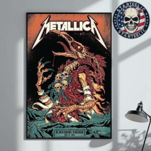 Metallica M72 Virginia Tech Event Poster For Blacksburg Virginia At Virginia Tech On May 7th 2025 Home Decor Poster Canvas