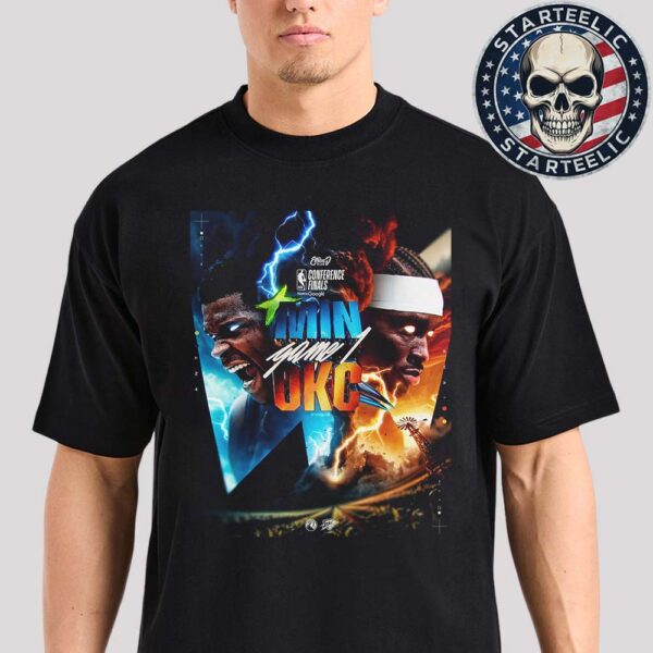 Minnesota Timberwolves Vs Oklahoma City Thunder Game 1 NBA Conference Finals 2025 Unisex T-Shirt
