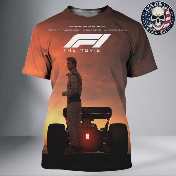 New Poster For F1 The Movie Starring Brad Pitt Only In Theaters June 27th 2025 All Over Print Shirt