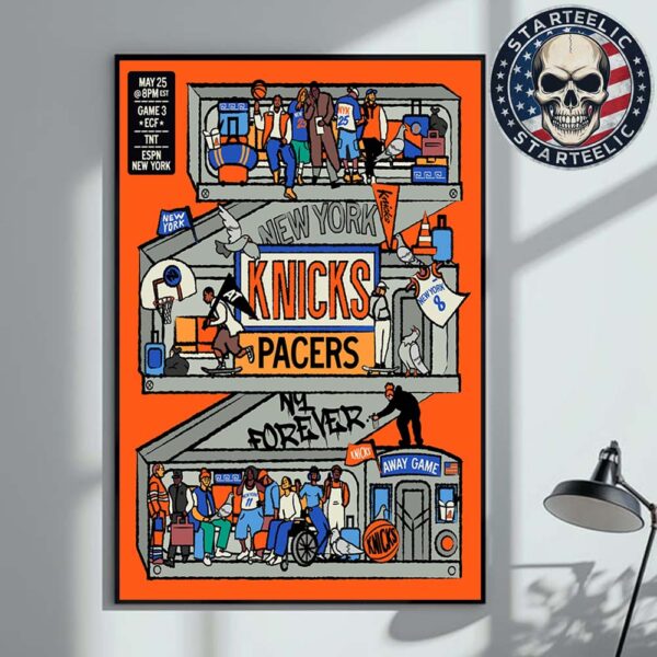 New York Knick New Game Day Series 2025 ECF Campaign NBA Home Decor Poster Canvas