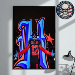Nico Collins Houston Texans Tell ‘Em H-Town NFL 2025 Home Decor Poster Canvas