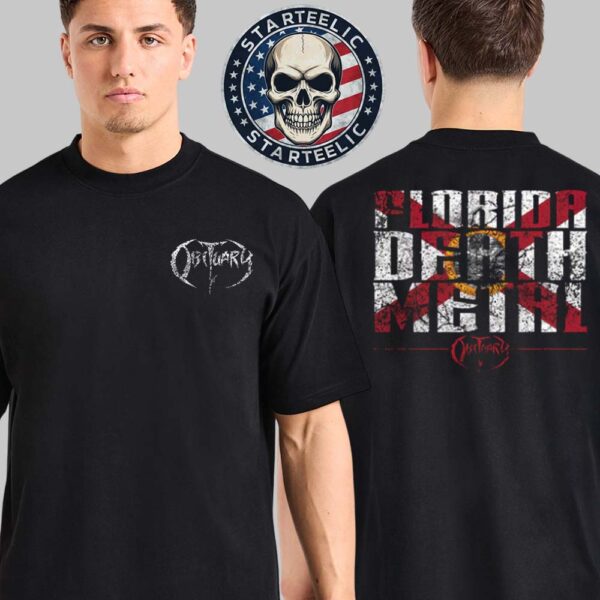Obituary Florida Death Metal 2025 Two Sided Unisex T-Shirt