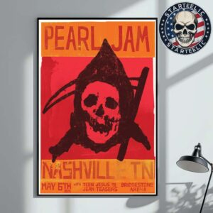 Pearl Jam Dark Matter World Tour 2025 Event Poster At Bridgestone Arena In Nashville TN On May 6 2025 Home Decor Poster Canvas