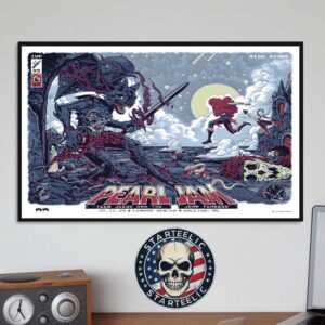Pearl Jam Event Poster Nigh 1 At Lenovo Center In Raleigh NC On May 11 2025 Art By Mike Sutfin Home Decor Poster Canvas