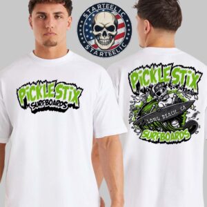 Pickle Stix Surfboards Biohazard In Long Beach CA Two Sided Unisex T-Shirt