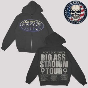 Post Malone X Dallas Cowboys Big Ass Stadium Tour 2025 Unisex Zip Hoodie