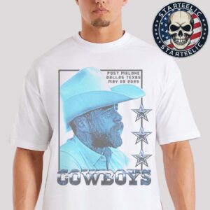 Post Malone X Dallas Cowboys Photo In Arlington Texas On May 9th 2025 Unisex T-Shirt