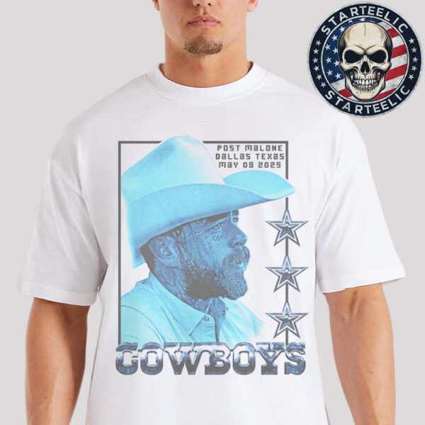 Post Malone X Dallas Cowboys Photo In Arlington Texas On May 9th 2025 Unisex T-Shirt