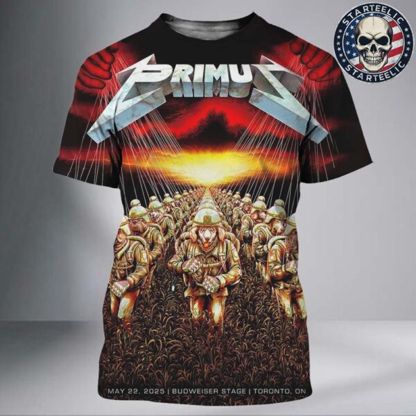 Primus Cover Art Metallica Poster At Budweiser Stage In Toronto ON On May 22th 2025 All Over Print Shirt
