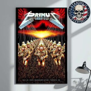 Primus Cover Art Metallica Poster At Budweiser Stage In Toronto ON On May 22th 2025 Home Decor Poster Canvas